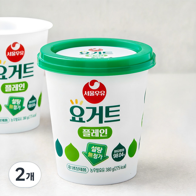 서울우유 요거트 플레인, 380g, 1개입, 2개