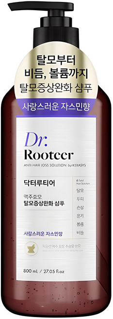 닥터루티어 맥주효모 탈모증상완화 샴푸 자스민향, 800ml, 1개