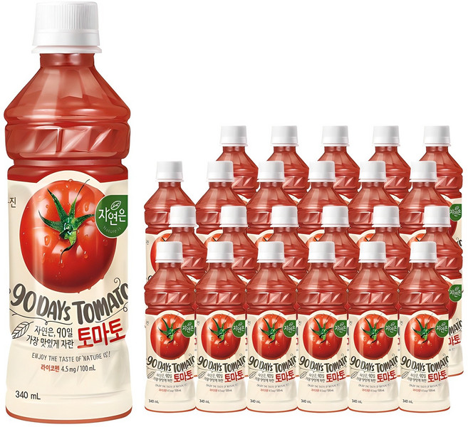 자연은 토마토 주스, 340ml, 24개