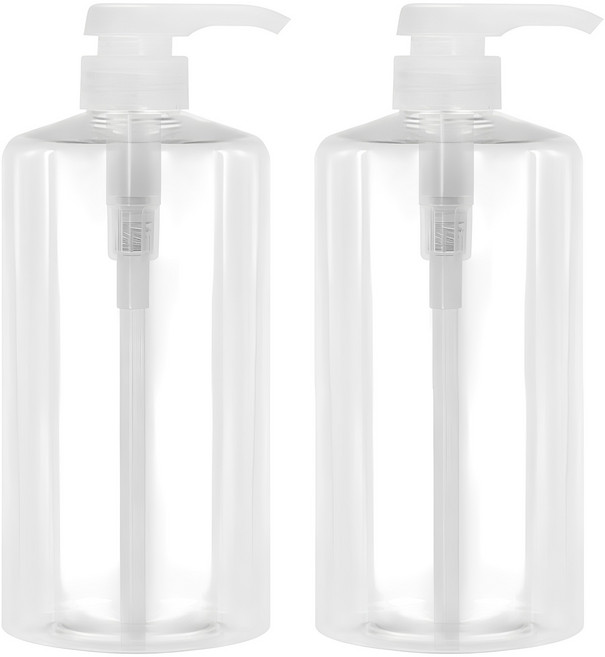 병도매닷컴 AC750 투명 주방 디스펜서 투명마개 공병, 750ml, 2개