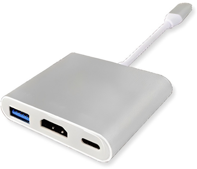 뉴비아 3포트 멀티허브 4k 삼성덱스 미러링 c타입 pd충전 C-HCU, 실버, 1개
