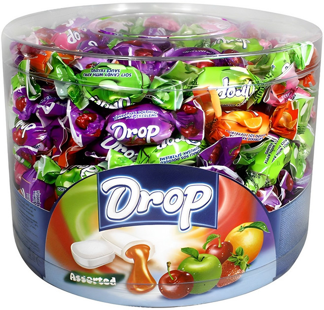 드롭 어소티드 소프트캔디 통, 1kg, 1개