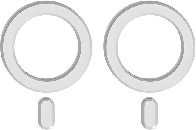 밸류엠 맥세이프 호환 플레이트 자석 스티커, 화이트, 2개