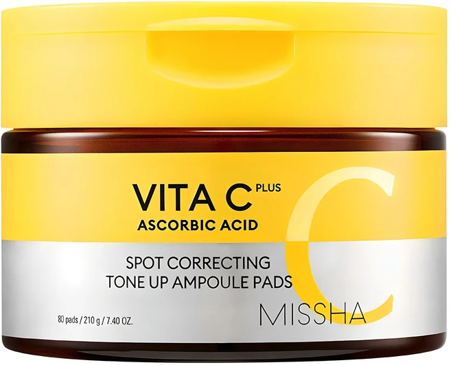 미샤 비타씨플러스 잡티씨 톤업 앰플패드 210g, 80매입, 1개 - 쿠팡