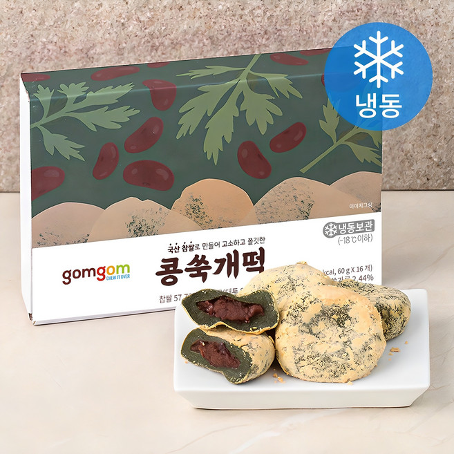 곰곰 콩쑥개떡 (냉동), 60g, 16개입, 1개
