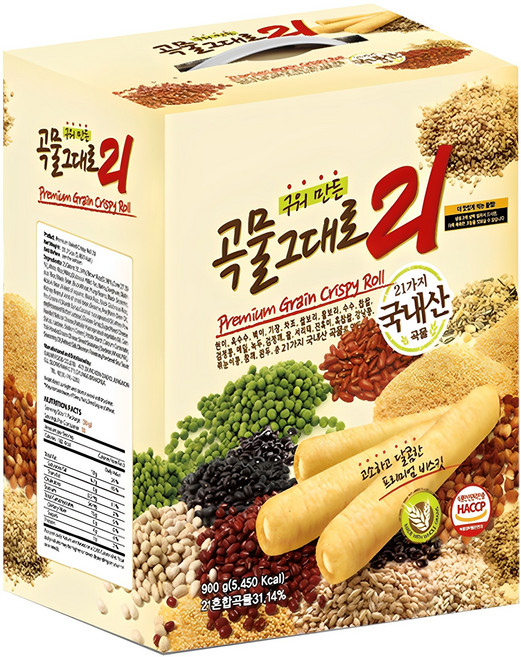 곡물그대로21 크리스피롤, 900g, 1개