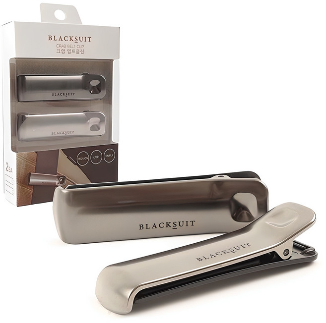 오토반 블랙슈트 크랩 안전벨트클립 2p, 그레이브론즈, 1세트