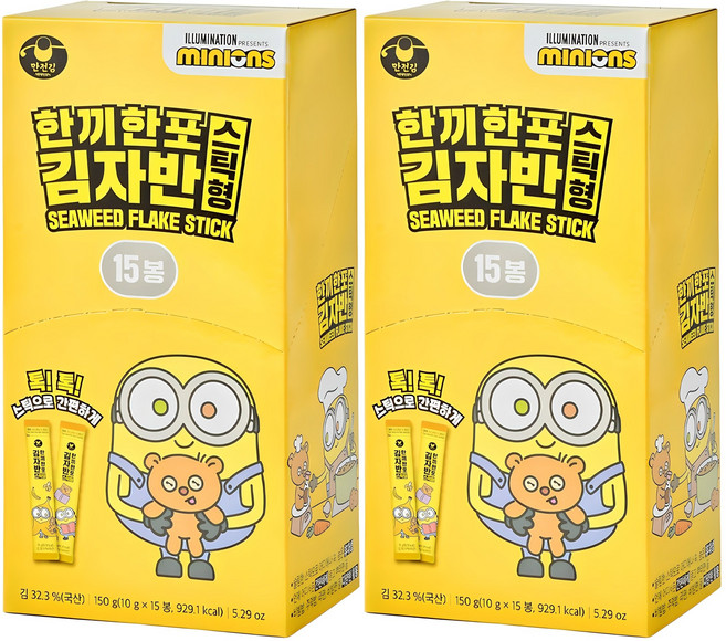 만전김 미니언즈 한끼한포 스틱 김자반, 150g, 2개