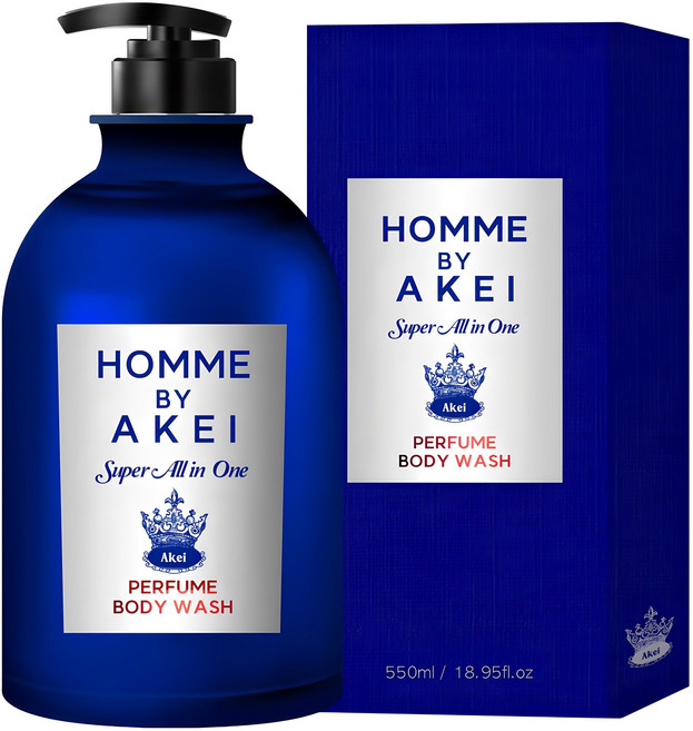 아케이 옴므 슈퍼올인원 바디워시 센스페로몬향 + 샤워볼 세트, 550ml, 1개