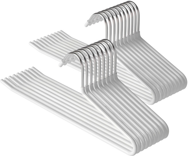 코멧 홈 논슬립 바지걸이, 화이트, 20개