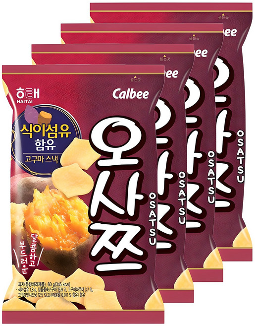 해태제과 오사쯔, 60g, 4개