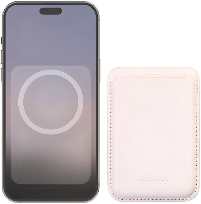 로랜텍 모션 애니메이션 작동 가죽 맥세이프 카드지갑 케이스, 1개, 화이트