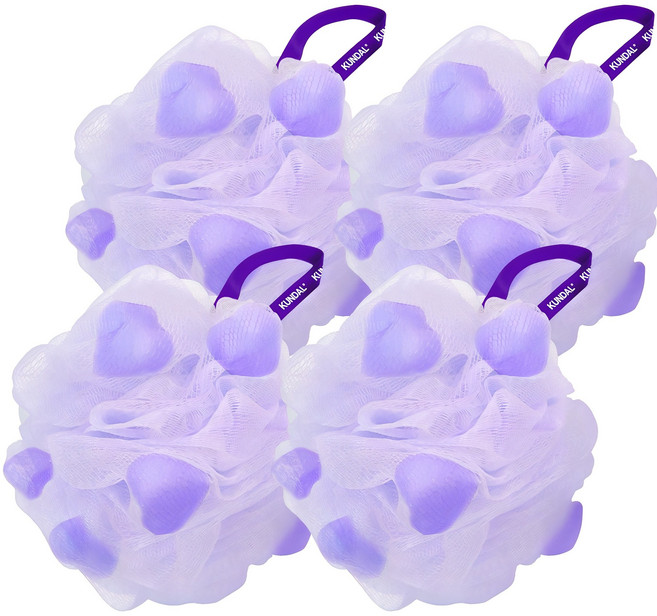 쿤달 소프트 버블 샤워볼, 1개입, 4개