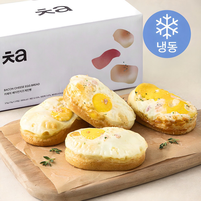 카페차 베이컨 치즈 계란빵 (냉동), 75g, 5개입, 1개