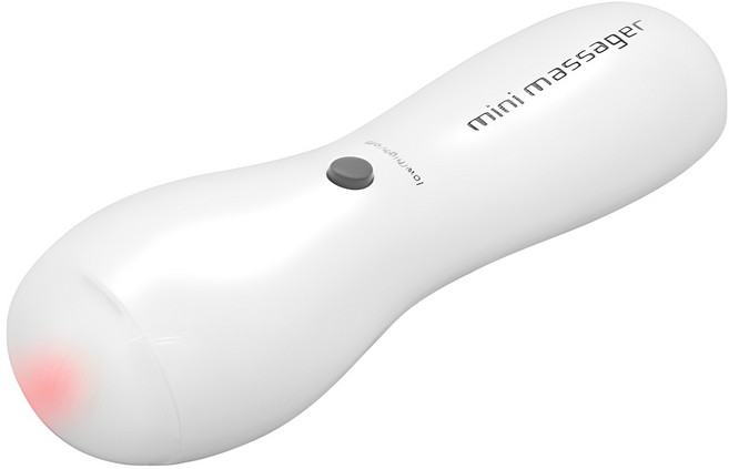 컴스 휴대용 미니 진동 마사지기, ID113, 화이트