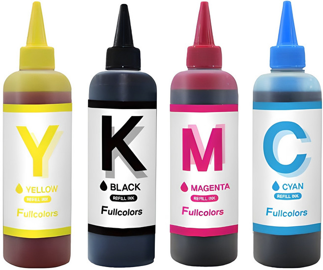 풀컬러즈 캐논 / HP / 삼성 / 엡슨 / LG / 브라더 호환리필잉크 250ml x 4종, 혼합색상, 1세트