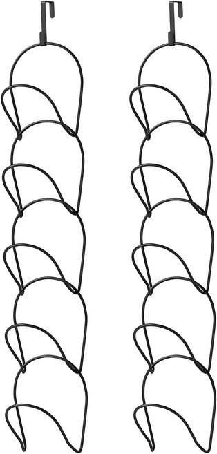 코멧 홈 모자 보관용 후크 행거, 블랙, 2개