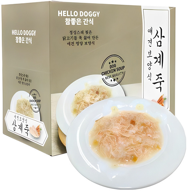 참좋은간식 애견보양식 파우치, 삼계맛, 80g, 10개