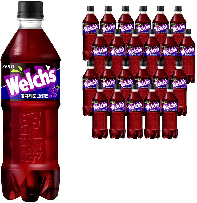 웰치스 제로 그레이프맛, 600ml, 24개