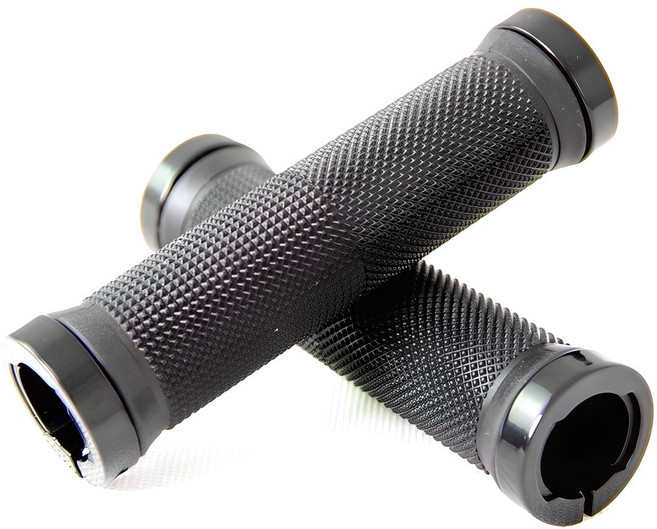 자전거 핸들 바엔드 락그립 01, 블랙, 1세트