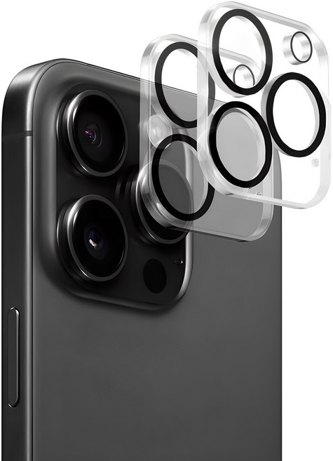 베이스어스 빛번짐 방지 카메라 풀커버 휴대폰 액정보호필름 2p 세트, 1세트