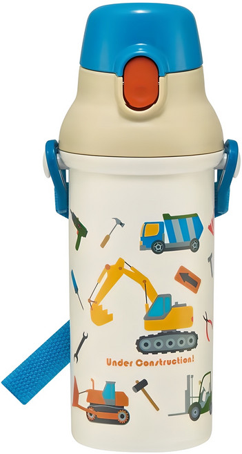 스케이터 워킹카 원터치 물통, 중기자동차, 480ml, 1개