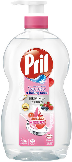 프릴 시크릿오브 베이킹소다 주방세제 와일드베리향, 700ml, 1개