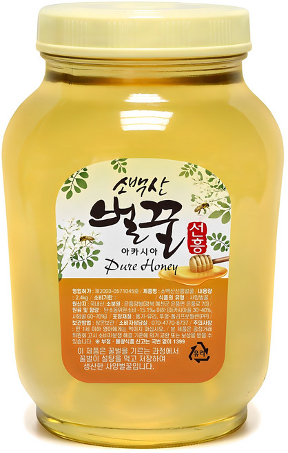 소백산 벌꿀 선흥 사양 아카시아꿀, 1개, 2.4kg