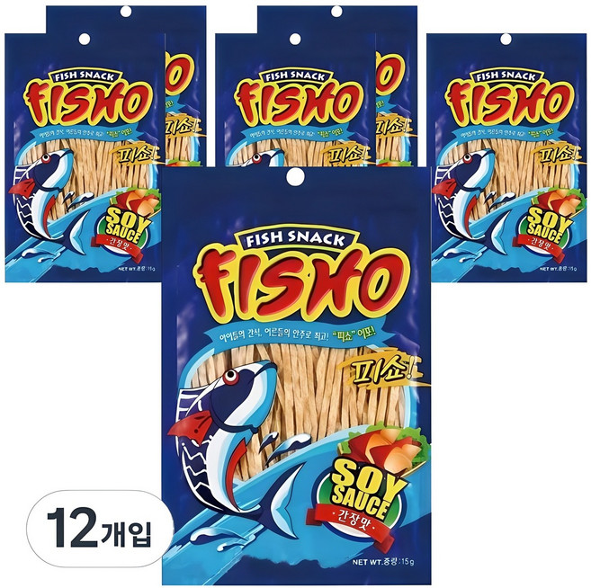 피쇼 간장맛 어포스낵, 15g, 12개
