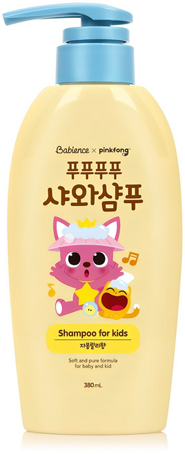 베비언스 핑크퐁 푸푸푸푸 샤와샴푸 자몽릴리향, 380ml, 1개