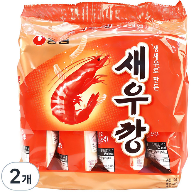 새우깡 미니팩, 120g, 2개