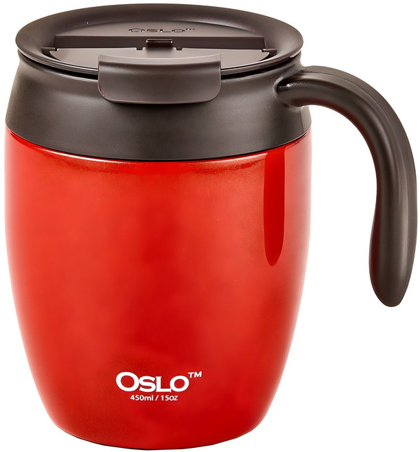 오슬로 애플 머그 텀블러, 레드, 450ml, 1개