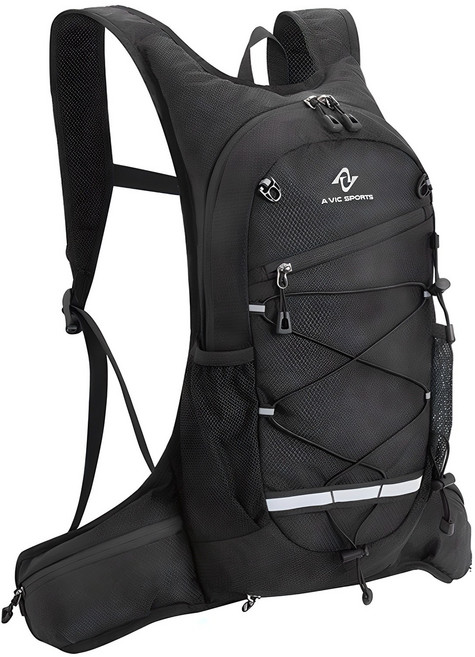 에이빅 스포츠 아웃도어 경량 등산 가방, 블랙