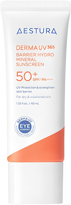 에스트라 더마UV365 장벽수분 무기자차 선크림 SPF50+ PA++++, 40ml, 1개