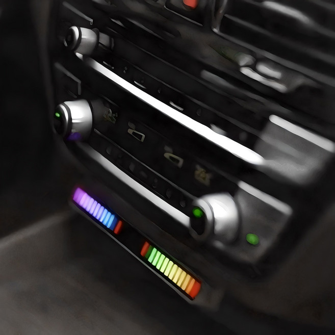 오토크루 차량용 소리반응 이퀄라이저 LED 바, 1개