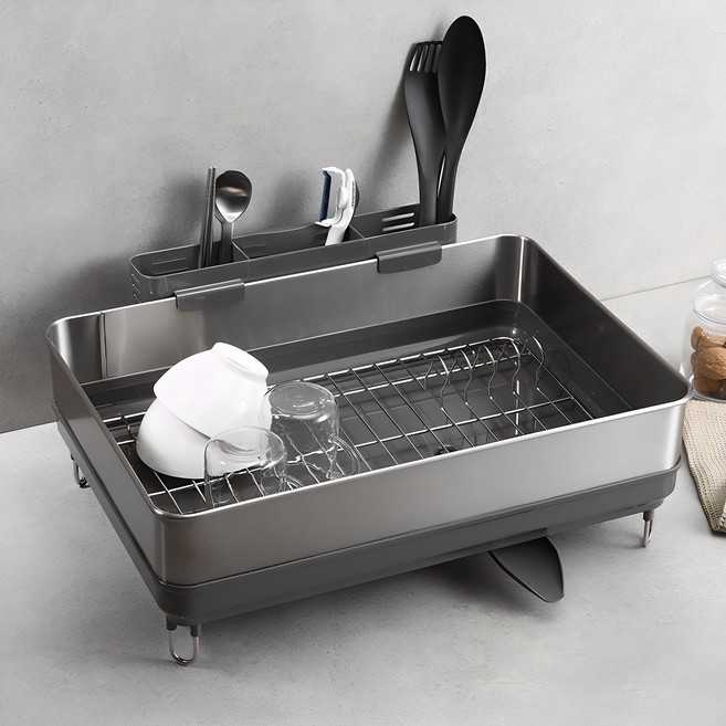 4BNK 프레임 식기건조대, 1단, 다크그레이, 1개