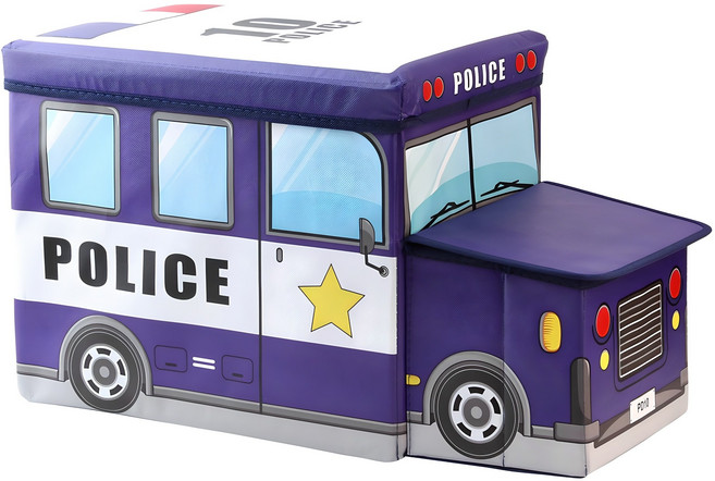 메오 자동차 장난감 정리함, 파랑폴리스카, 1개