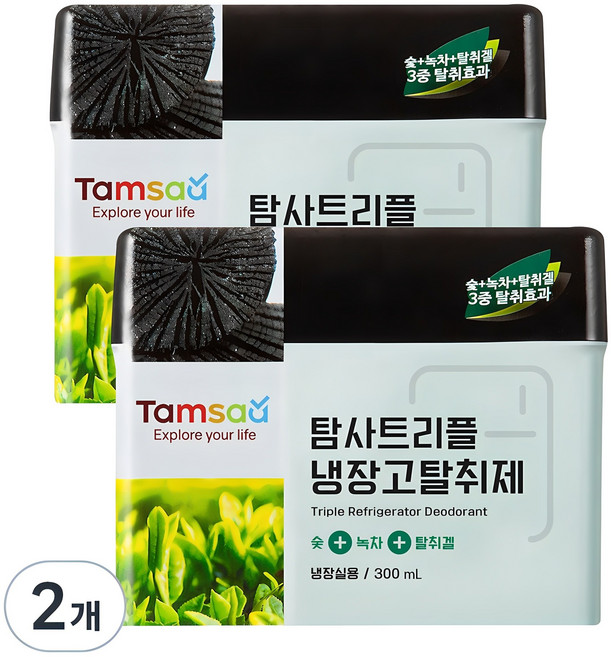 탐사 트리플 냉장고 탈취제 대용량, 300ml, 2개