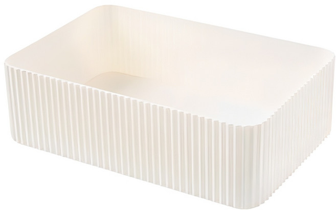 더자카 다용도 심플 소품정리함, 1개, 화이트