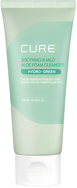 김정문알로에 큐어 수딩 앤 마일드 알로에 폼 클렌저, 100ml, 1개