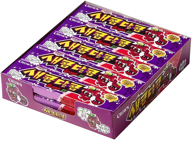 크라운 새콤달콤 포도, 29g, 15개