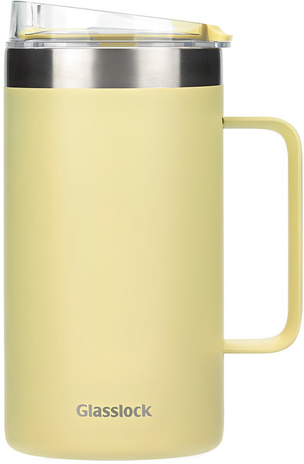 글라스락 플레인 이지 그립 텀블러, 레몬소르베, 650ml, 1개