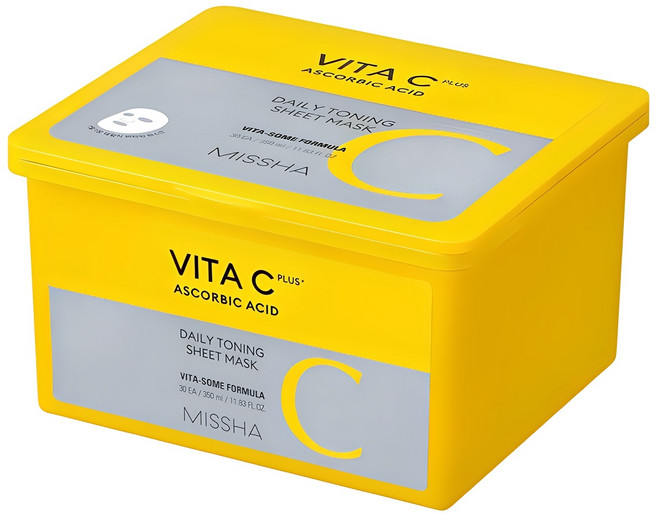 미샤 비타씨플러스 데일리 토닝 시트 마스크, 30개입, 1개