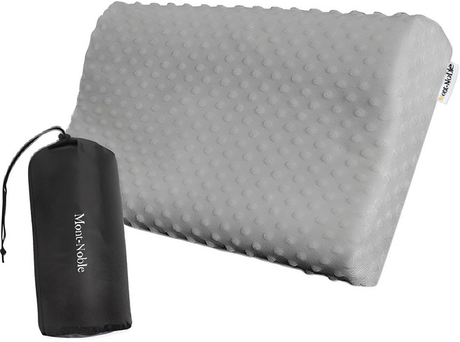 몽트노블 포터블 메모리폼 베개, 그레이, 1개