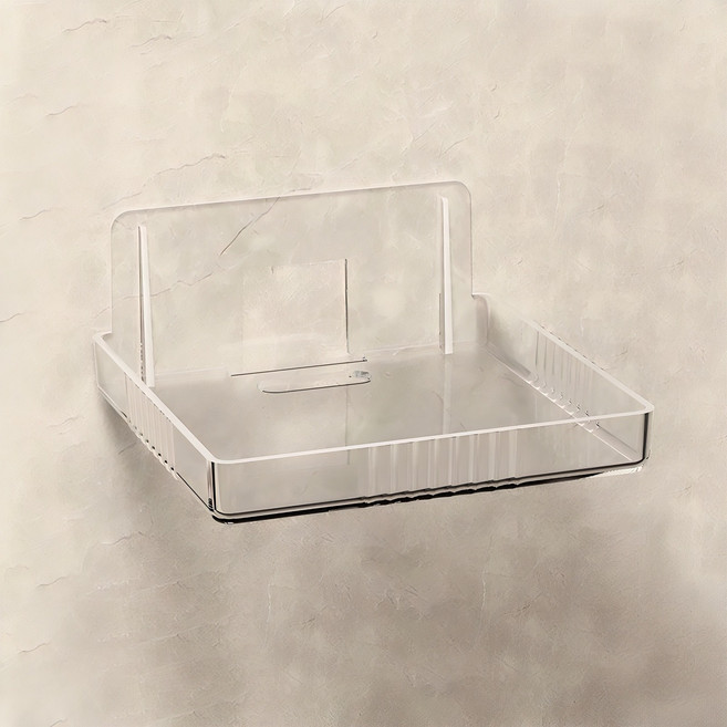 구디푸디 홈카메라 CCTV 거치대 투명 사각 트레이 선반 소, ATBIS-59, 1개