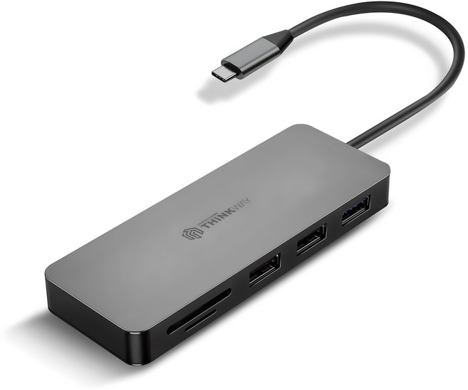 씽크웨이 CORE D34덱스 7포트 HDMI 멀티포트 허브 CORE D34 DEX, 그레이, 1개