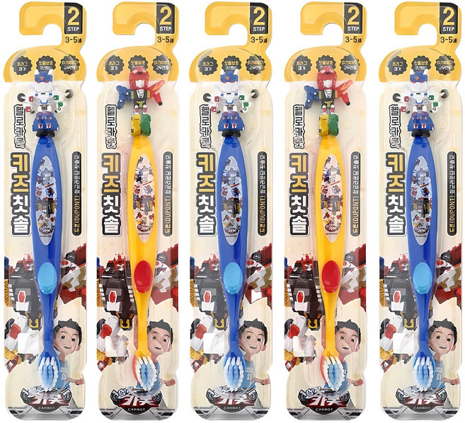 아텍스 헬로카봇 피규어 유아칫솔, 랜덤발송, 1개입, 5개