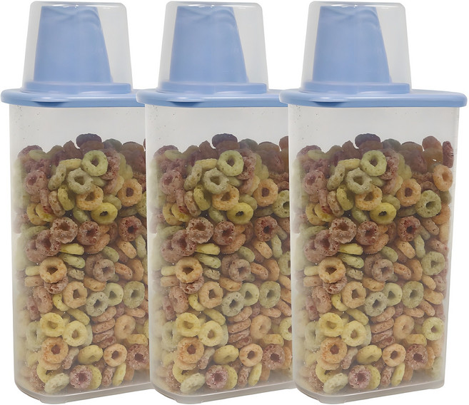 제오닉 시리얼 보관용기 1500ml, 혼합색상, 3개