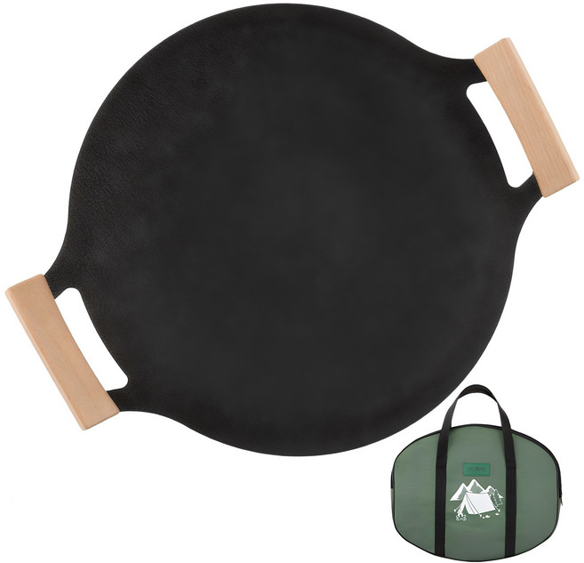 빌리빈 무쇠 캠핑 그리들팬 + 전용가방 세트, 36cm, 1세트