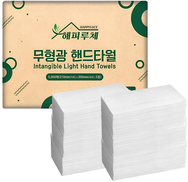 해피루체 핸드타월 2겹, 5000개입, 1개